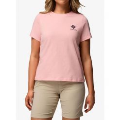 Koszulka damska Columbia Rolling Bend Graphic. Czerwone bluzki damskie Columbia, bez wzorów, sportowe, bez kołnierzyka, bez ramiączek. Za 91.29 zł.