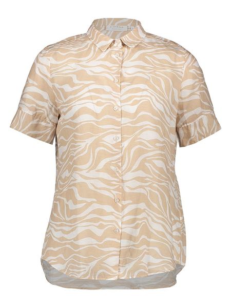 Eterna Koszula - Regular fit - w kolorze biało-beżowym rozmiar: 40. Białe koszule damskie Eterna, bez wzorów, z bawełny, bez kołnierzyka, bez ramiączek. Za 74.28 zł.