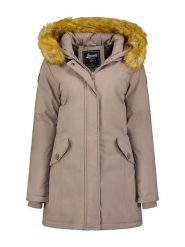 Geographical Norway Parka "Dinasty" w kolorze szarobrązowym rozmiar: M. Brązowe parki damskie Geographical Norway, m, bez kaptura. Za 312.58 zł.