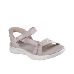 Sandały damskie Skechers Go Walk Flex. Brązowe sandały damskie Skechers, bez wzorów, bez obcasa, bez zapięcia. Za 319.99 zł.