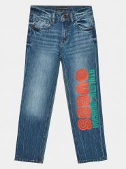 Guess Jeansy L4RA16 D45E0 Niebieski Straight Fit. Niebieskie jeansy chłopięce Guess, z bawełny. Za 139.99 zł.