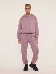 Bluza hoodie o fasonie bombki z bawełną Active - różowy. Czerwone bluzy damskie Sinsay, l, bez wzorów, z bawełny, bez kaptura. Za 49.99 zł.