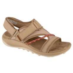 Sandały Merrell Terran 4 Backstrap J006746 beżowe beżowy. Brązowe sandały damskie bez wzorów, z gumy, bez obcasa, bez zapięcia. Za 466.55 zł.