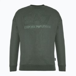 Bluza EA7 Emporio Armani Train Logo Series Embroidery T-Top Coft. Zielone bluzy damskie EA7 Emporio Armani, m, bez wzorów, z bawełny, bez kaptura. Za 529.99 zł.