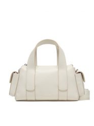 Calvin Klein Torebka Webbing Strap Pocket Bag LV04F3291G Biały. Białe torebki klasyczne damskie Calvin Klein, ze skóry, bez dodatków. Za 489.99 zł.