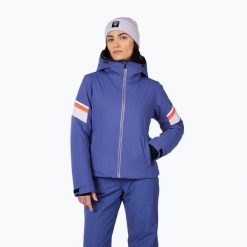 Kurtka narciarska damska Rossignol Strawpile Jkt. Niebieskie kurtki sportowe damskie Rossignol, na zimę, bez wzorów, bez kaptura. Za 1,267.00 zł.