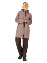 Ilse Jacobsen Płaszcz przeciwdeszczowy w kolorze szarobrązowym rozmiar: 40. Brązowe płaszcze damskie Ilse Jacobsen, bez wzorów, bez kaptura. Za 286.16 zł.