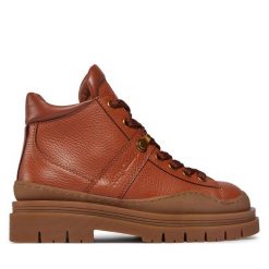 Botki See By Chloé. Brązowe botki damskie See By Chloé, bez obcasa, na płaskiej podeszwie, bez zapięcia. Za 2,539.00 zł.
