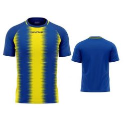 Koszulka Sportowa Givova Stripe Royal Żółta - Lekka i Oddychająca. Niebieskie koszulki sportowe damskie Givova, bez wzorów, bez ramiączek, do piłki nożnej. Za 96.00 zł.
