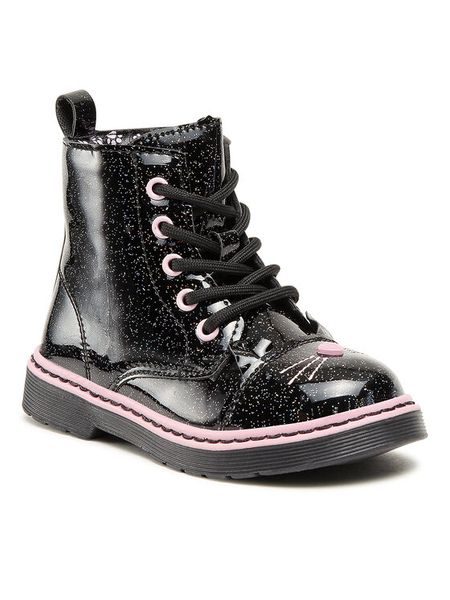 Nelli Blu Trapery CM211214-13 Czarny. Czarne kozaki dziewczęce Nelli Blu, bez wzorów, z syntetyku, bez obcasa, bez zapięcia. Za 139.99 zł.