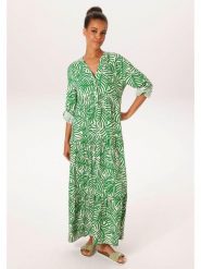 Aniston Sukienka w kolorze zielono-białym rozmiar: 42. Białe sukienki damskie Aniston, bez wzorów, z wiskozy, bez ramiączek. Za 175.26 zł.