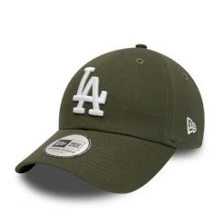 Czapka z daszkiem New Era MLB Los Angeles Dodgers. Zielone czapki z daszkiem damskie New Era, bez wzorów, z bawełny. Za 110.60 zł.