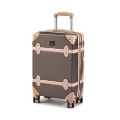 Walizka kabinowa Semi Line. Brązowe walizki Semi-line, bez wzorów. Za 189.99 zł.