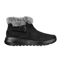 Botki zimowe damskie Skechers On-The-Go Joy First Glance buty ze skóry. Czarne obuwie trekkingowe damskie Skechers, z materiału, bez zapięcia. Za 269.00 zł.