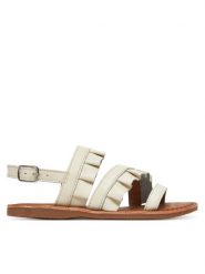 Geox Sandały J Eolie J55BSB 85 C1000 M Biały. Białe sandały dziewczęce Geox, ze skóry, bez obcasa, bez zapięcia. Za 139.99 zł.