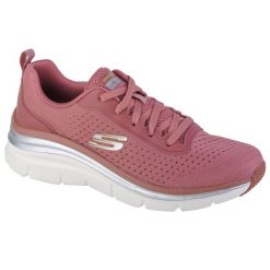 Buty sportowe Sneakersy damskie, Skechers Fashion Fit - Make Moves. Czerwone obuwie sportowe casual damskie Skechers, trekkingowe. Za 279.99 zł.
