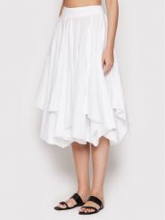 Peserico Spódnica midi P05428L1 Biały Regular Fit. Białe spódnice damskie Peserico, l, bez wzorów, z bawełny, midi. Za 3,009.00 zł.