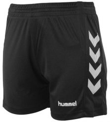 Damskie spodenki piłkarskie Hummel. Czarne spodenki sportowe damskie Hummel, m, bez wzorów, z materiału, do piłki nożnej. Za 271.99 zł.