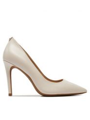 MICHAEL Michael Kors Szpilki Alina 40R4HNHP1L Écru. Szpilki damskie MICHAEL Michael Kors, bez wzorów, ze skóry, bez obcasa, na szpilce, bez zapięcia. Za 629.99 zł.