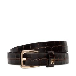 Pasek Damski Tommy Hilfiger. Brązowe paski damskie Tommy Hilfiger, bez wzorów. Za 229.99 zł.