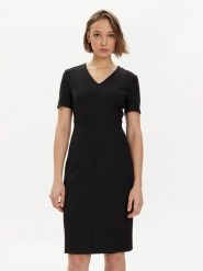 Boss Sukienka codzienna 50493529 Czarny Slim Fit. Czarne sukienki damskie Boss, bez wzorów, z wiskozy, bez ramiączek. Za 859.99 zł.