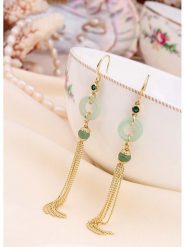 L'Atelier de Gaia Pozłacane kolczyki z cyrkoniami rozmiar: onesize. Zielone kolczyki damskie L'Atelier de Gaia, z cyrkonią, pozłacane, z zapięciem typu bigiel. Za 114.17 zł.