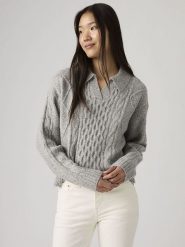 Levi's Sweter "Nova" w kolorze szarym rozmiar: M. Szare swetry klasyczne damskie Levi's, m, bez kołnierzyka. Za 181.33 zł.