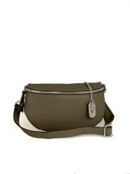 Anna Morellini Skórzana saszetka "Berenice" w kolorze khaki - 25 x 14 x 1 cm rozmiar: onesize. Brązowe nerki i saszetki damskie Anna Morellini, bez wzorów, z materiału. Za 173.99 zł.