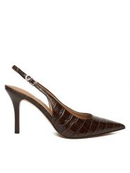 Guess Szpilki FLFPLS LEP05 Brązowy. Brązowe szpilki damskie Guess, z aplikacjami, ze skóry, bez obcasa, na szpilce, bez zapięcia. Za 679.99 zł.