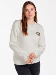 KEY LARGO Bluza "Kiss" w kolorze białym rozmiar: L. Brązowe bluzy damskie KEY LARGO, l, bez wzorów, bez kaptura. Za 127.65 zł.