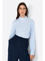 Rich & Royal Bluzka w kolorze błękitno-białym rozmiar: 40. Niebieskie bluzki damskie Rich & Royal, bez wzorów, bez kołnierzyka, bez ramiączek. Za 234.97 zł.