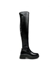 MICHAEL Michael Kors Muszkieterki Cyrus Otk 40F2CYFB5B Czarny. Czarne kozaki damskie MICHAEL Michael Kors, ze skóry, bez obcasa, na płaskiej podeszwie, bez zapięcia. Za 1,669.00 zł.