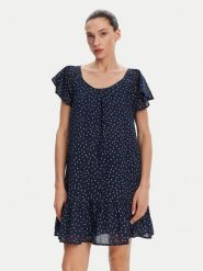 Pepe Jeans Sukienka codzienna Dafne PL953709 Granatowy Regular Fit. Niebieskie sukienki damskie Pepe Jeans, bez wzorów, z bawełny, bez ramiączek. Za 229.99 zł.