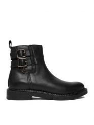 MEXX Botki CEO-MX/042C-WI16 Czarny. Czarne botki damskie Mexx, ze skóry, bez obcasa, na płaskiej podeszwie, bez zapięcia. Za 349.99 zł.