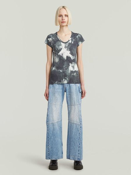 G-Star Koszulka w kolorze antracytowo-białym rozmiar: XS. Czarne bluzki damskie G-Star, xs, bez wzorów, z bawełny, bez kołnierzyka, bez ramiączek. Za 61.17 zł.