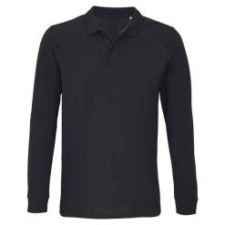 Koszulka Polo Z Długim Rękawem Dla Dorosłych Unisex Planet. Czarne bluzki damskie SOL'S, s, bez wzorów, casualowe, bez kołnierzyka, bez ramiączek. Za 98.99 zł.