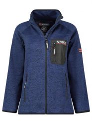 Geographical Norway Kurtka polarowa "Title" w kolorze granatowym rozmiar: XL. Niebieskie kurtki damskie Geographical Norway, xl, bez wzorów, z polaru, bez kaptura. Za 100.99 zł.