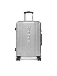 Reebok Walizka średnia RBK-WAL-003-07-CCC-M Srebrny. Szare walizki Reebok, bez wzorów, z tworzywa sztucznego, średnie. Za 319.99 zł.