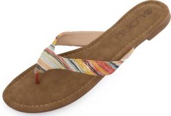 Damskie klapki Loap Herba Brown. Brązowe klapki damskie ÀLG, bez wzorów, z gumy, bez obcasa, bez zapięcia. Za 140.99 zł.