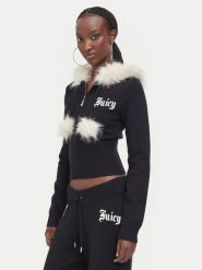 Juicy Couture Kardigan JCWAS226309 Czarny Regular Fit. Czarne kardigany damskie Juicy Couture, xxs, bez wzorów, z syntetyku. Za 499.99 zł.