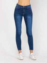 Tantra Dżinsy - Slim fit - w kolorze granatowym rozmiar: L. Niebieskie jeansy damskie Tantra, z podwyższonym stanem. Za 83.22 zł.