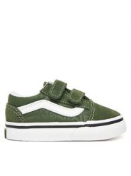 Vans Tenisówki Old Skool V VN000EE1Z3R1 Khaki. Brązowe buty sportowe chłopięce Vans, ze skóry, bez zapięcia. Za 189.99 zł.