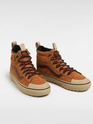 Vans Skórzane sneakersy "Sk8-Hi" w kolorze jasnobrązowym rozmiar: 42. Brązowe obuwie sportowe damskie Vans, z materiału, za kostkę, bez zapięcia. Za 249.17 zł.