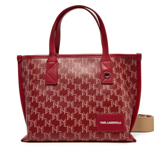 Torebka KARL LAGERFELD. Czerwone torebki klasyczne damskie KARL LAGERFELD, bez dodatków. Za 679.99 zł.