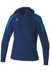 Damska bluza dresowa z kapturem Erima Evo Star. Niebieskie bluzy damskie Erima, bez wzorów, z dresówki, z kapturem. Za 243.00 zł.