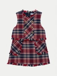 Abel & Lula Sukienka codzienna 5542 Granatowy Regular Fit. Niebieskie sukienki dziewczęce Abel & Lula, bez wzorów, z syntetyku, bez ramiączek, proste. Za 199.99 zł.