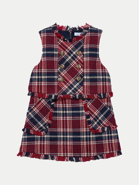 Abel & Lula Sukienka codzienna 5542 Granatowy Regular Fit. Niebieskie sukienki dziewczęce Abel & Lula, bez wzorów, z syntetyku, bez ramiączek, proste. Za 309.99 zł.