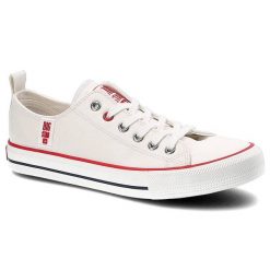 Białe Trampki Big Star Modne Buty Damskie Półbuty. Białe trampki damskie Big Star, bez wzorów, ze skóry ekologicznej, bez zapięcia. Za 119.00 zł.