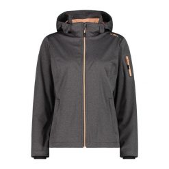 Damska kurtka turystyczna z kapturem CMP. Brązowe kurtki sportowe damskie CMP, s, bez wzorów, z softshellu, z kapturem. Za 349.40 zł.