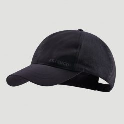 CZAPKA SPORTOWA Z DASZKIEM Tenis TC100 rozmiar 58. Czarne czapki z daszkiem damskie ARTENGO, bez wzorów, z materiału. Za 24.99 zł.
